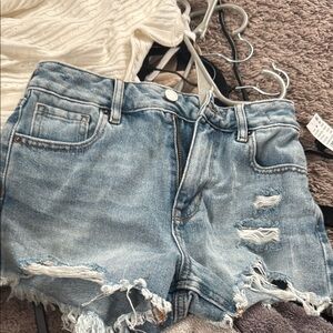 Denim Distressed Women Shorts
